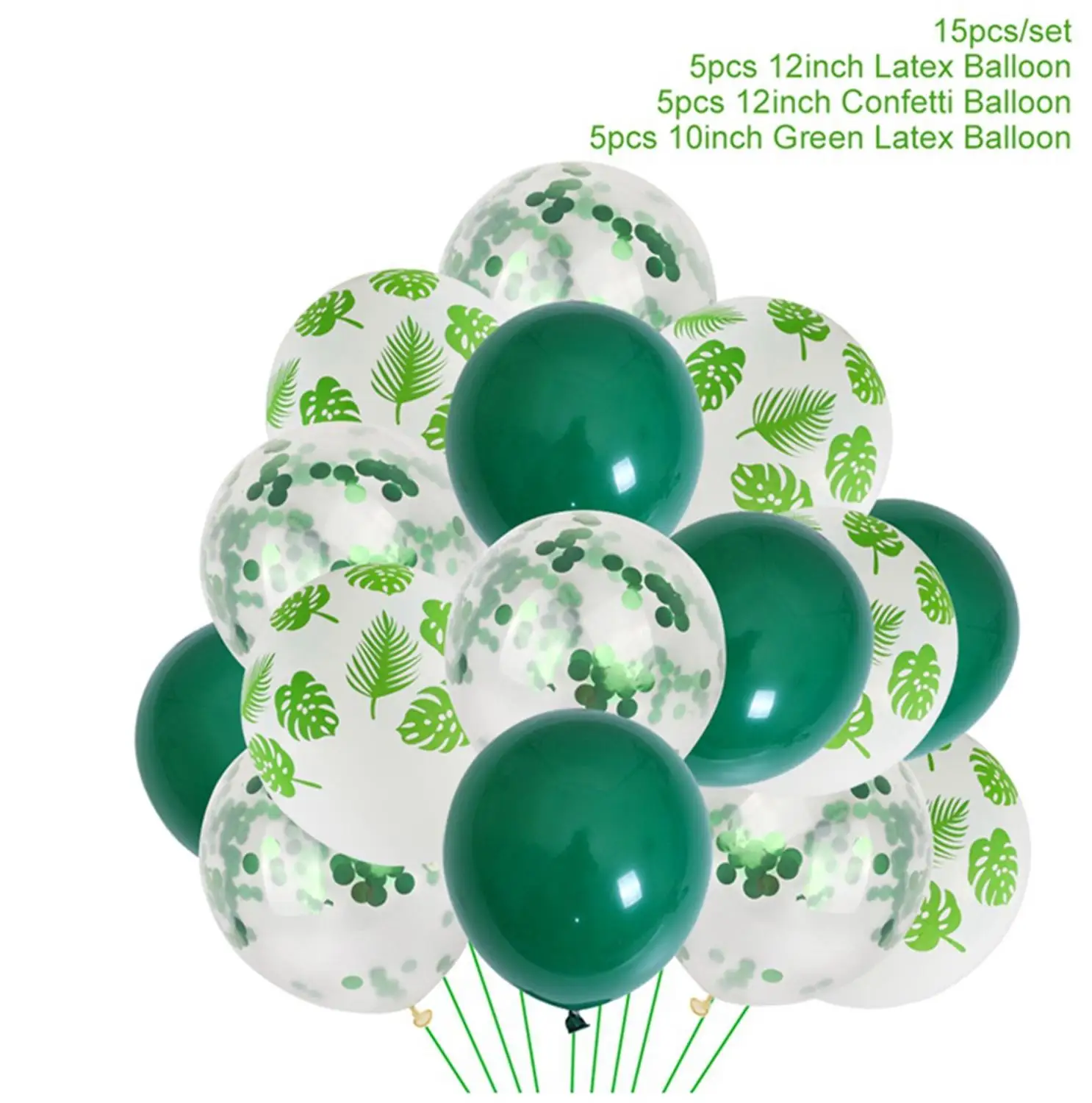 mix ballon 1 Гавайская тропическая вечерние украшения Зеленые пальмовые воздушные шары с листьями джунглей для вечеринки в стиле сафари поставки шарики для день рождения вечерние украшения балон - Цвет: mix ballon 1