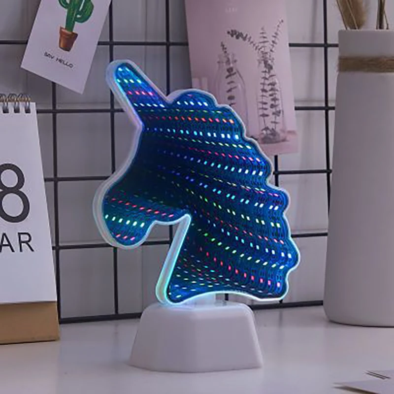 LED Двусторонняя туннельная прикроватная лампа с изображением ананаса фламинго