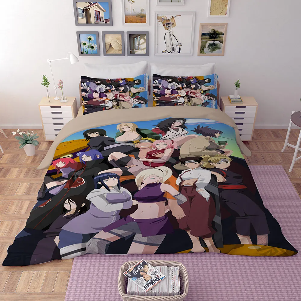 Mxdfafa японское постельное белье с аниме набор Наруто напечатаны с 2 dakimakura Чехлы+ пододеяльник мультяшный пододеяльник набор дропшиппинг
