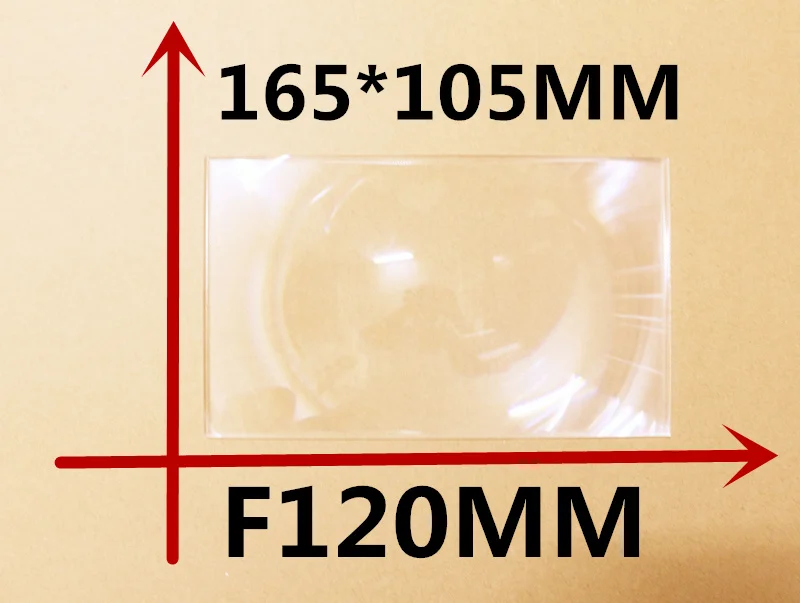 

free shipping DIY Projector Fresnel Lens rectangular 165*105MM Focal length 120mm Lines from 0.3mm 2017 hot frensel lens