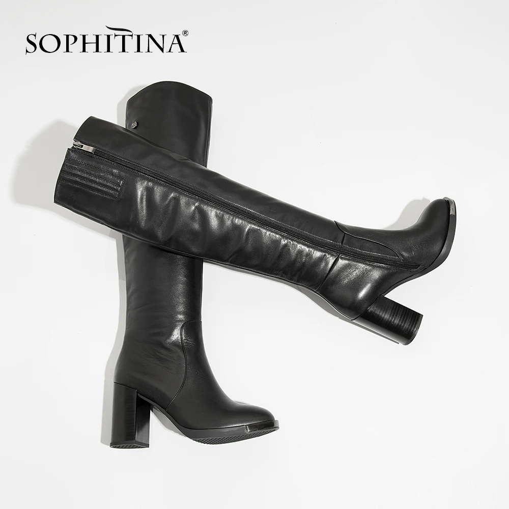 SOPHITINA/Новинки на осень и зиму 2019г. Женские сапоги из натуральной кожи подкладка