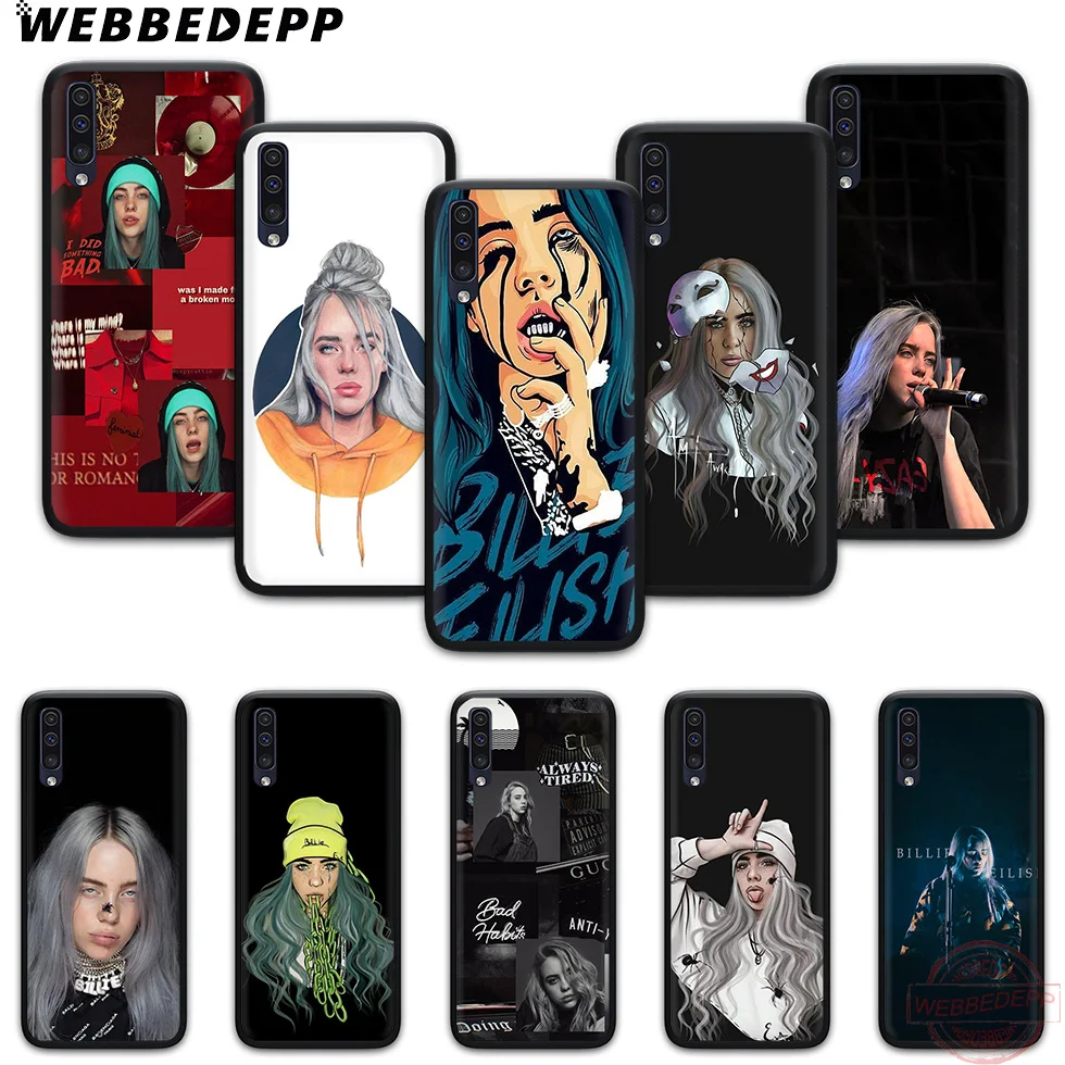 WEBBEDEPP Billie eilish Радуга blohsh океана глаз мягкий чехол для samsung A3 для детей 5, 6, 7, 8, 9, J6 A10 A20 A30 A40 A50 A60 A70 M10 20 30 40