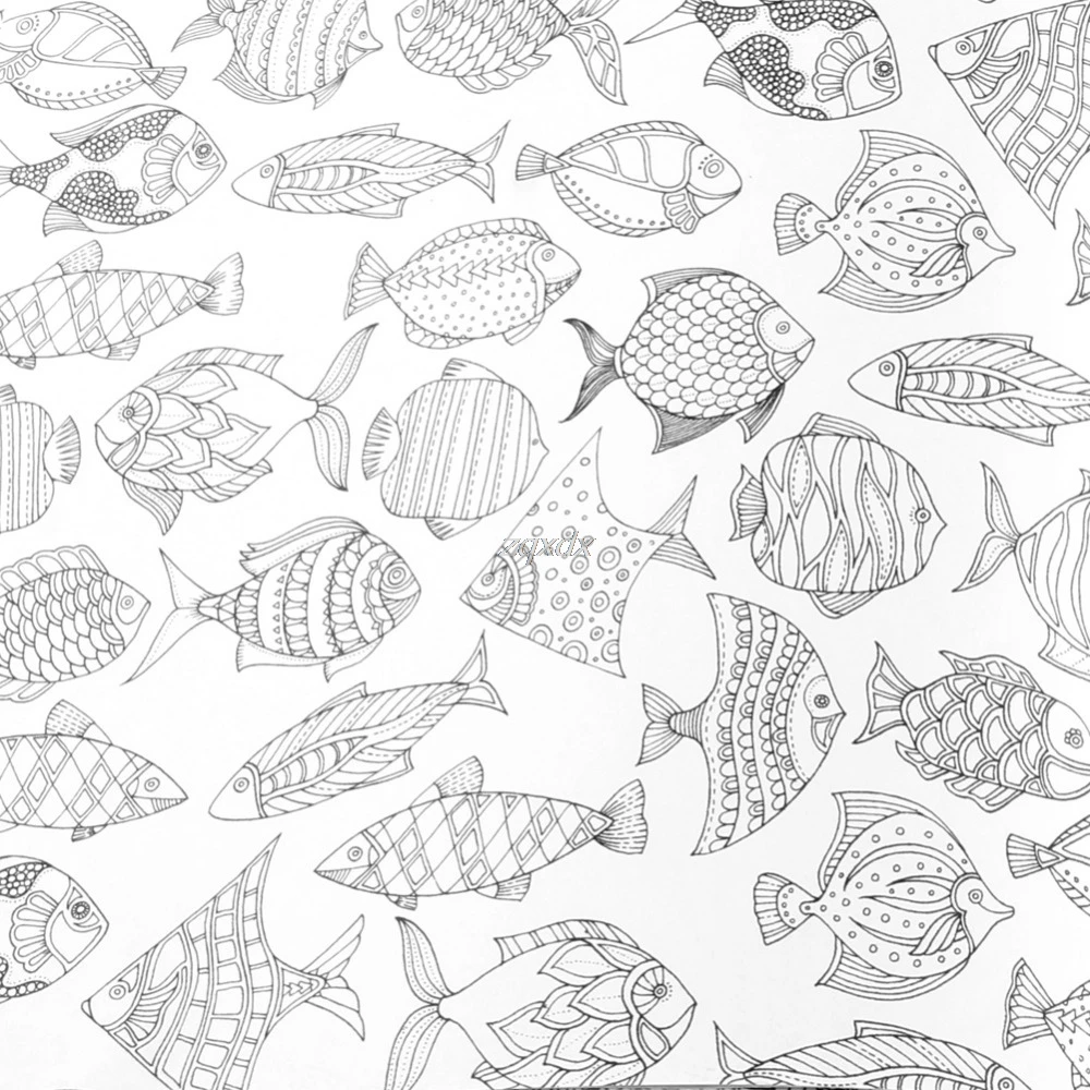 «Lost Ocean» Рисование раскраски книги для граффити взрослых живопись детей Прямая поставка