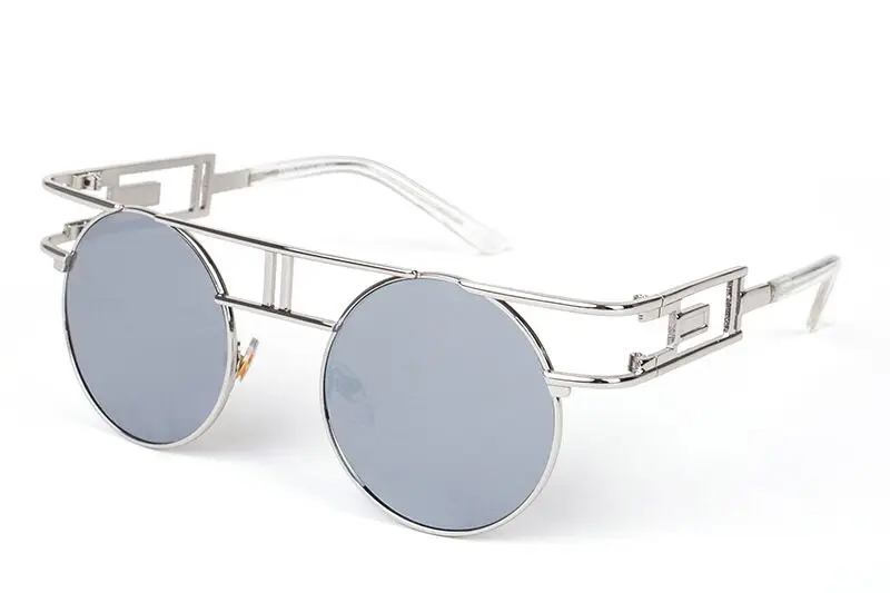 Модные Винтажные Солнцезащитные очки в металлической оправе стиле стимпанк Goth