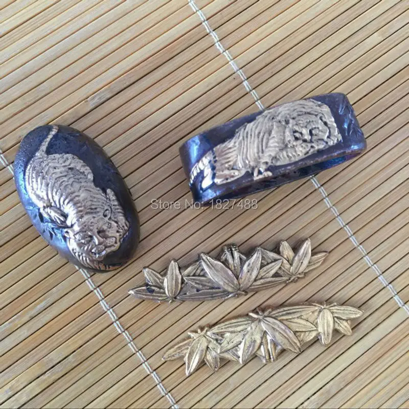 Японская Бриллиантовая медная фурнитура Tsuba Fuchi украшения Кашира Menuki аксессуары