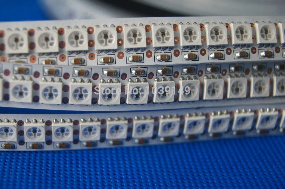 DC5V вход 4 м/рулон белый PCB WS2811 ic встроенный 5050 SMD RGB светодиодный чип цифровой WS2812B 144