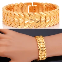 starlord yellow gold color bangles bracelets valentines day gift vintage big heart men jewelry wholesale h423