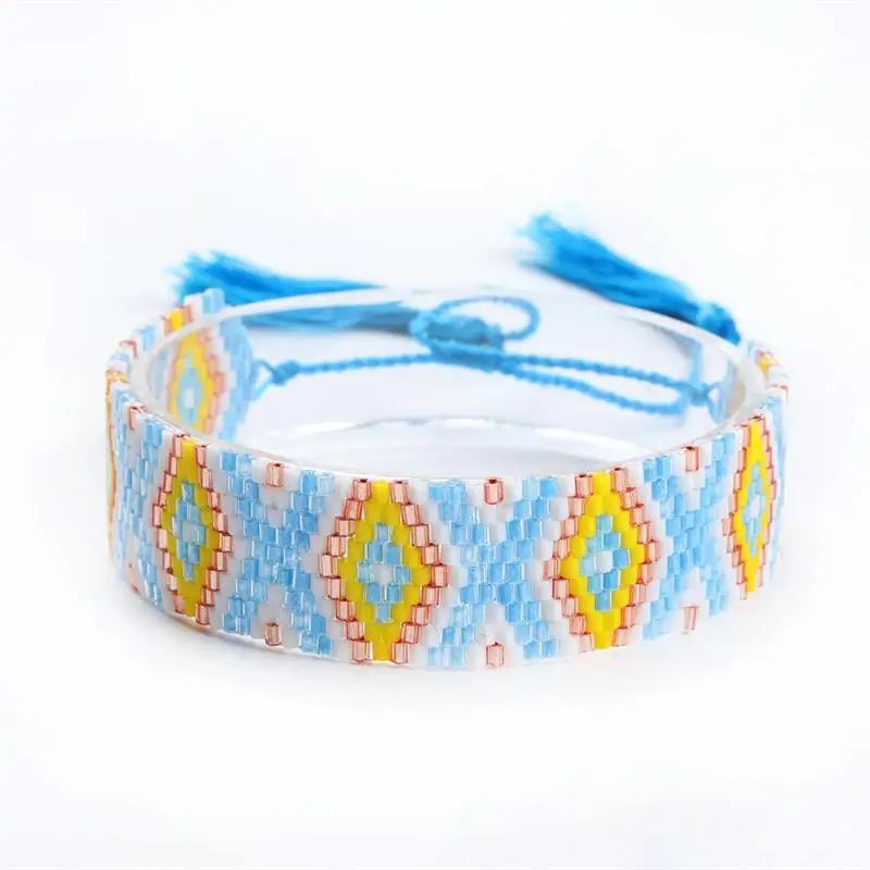 Bracelet-skyblue Джой богемное платье макси заявление ожерелье Цепочки и ожерелья Для женщин в этническом стиле, с бахромой, ювелирное изделие колье Boho винтажный чокер Мода ожерелье от сглаза - Окраска металла: Bracelet-skyblue