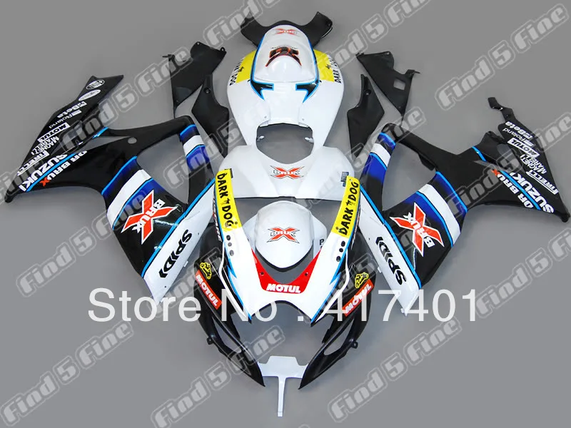 Обтекатель белый черный красный желтый для SUZUKI GSX R600 R750 06 07 GSXR 600 750 GSXR600 GSXR750 K6 2006