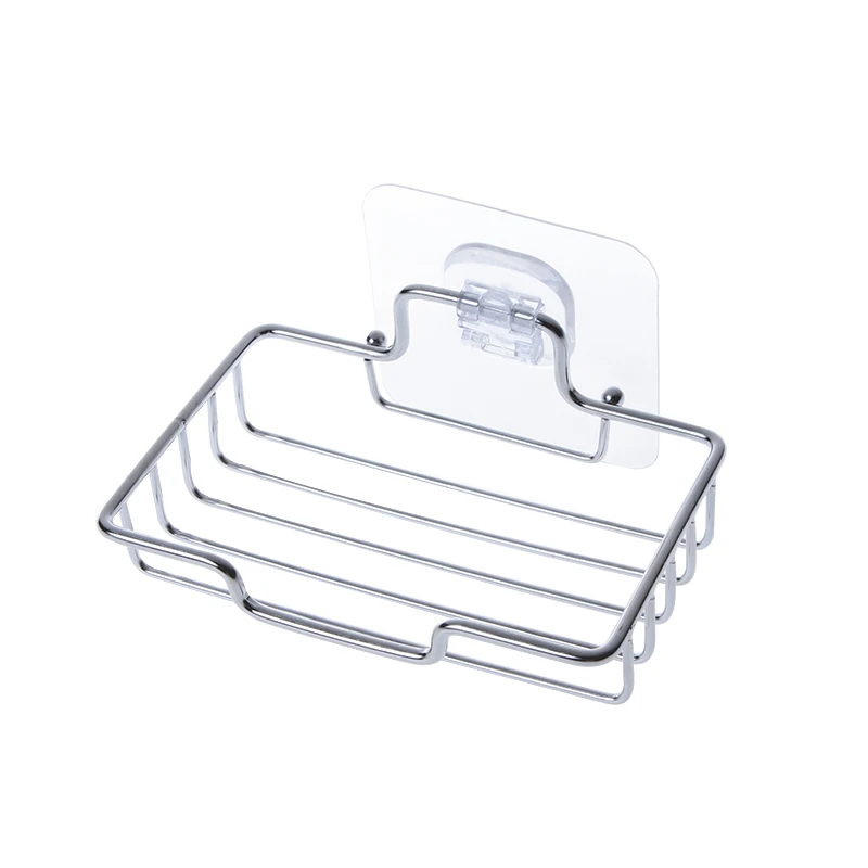 

Toilet drain fertilizer soap rack suction cup wall hanging type creative rack stainless steel soap box 9*13cm