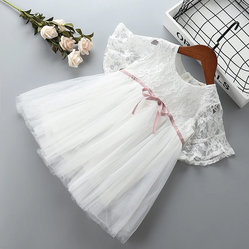 0-6 years High quality girl dress 2021 summer new fashion casual flower kid children formal party birthday princess | Детская одежда и