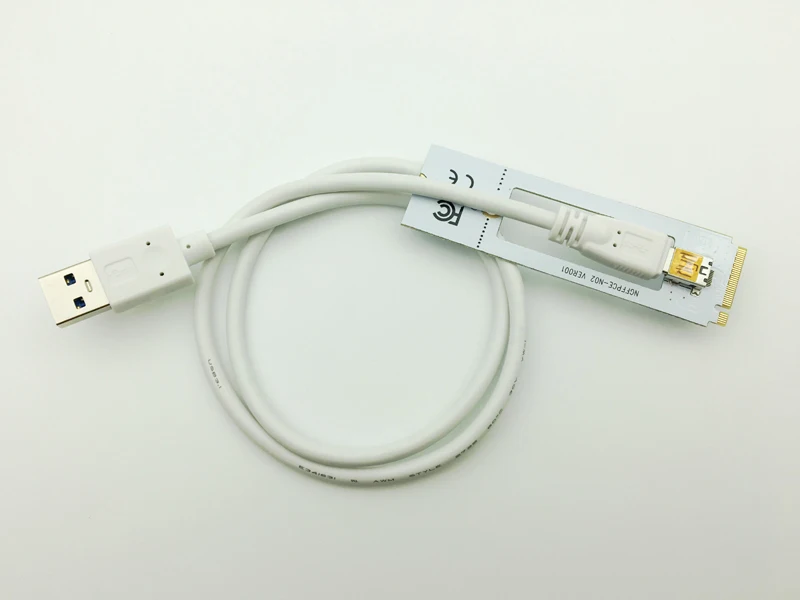 Адаптер для майнинга Bitcoin Miner Antminer кабель передачи данных BTC Mining White 008S NGFF M.2 PCIE PCI E 1X