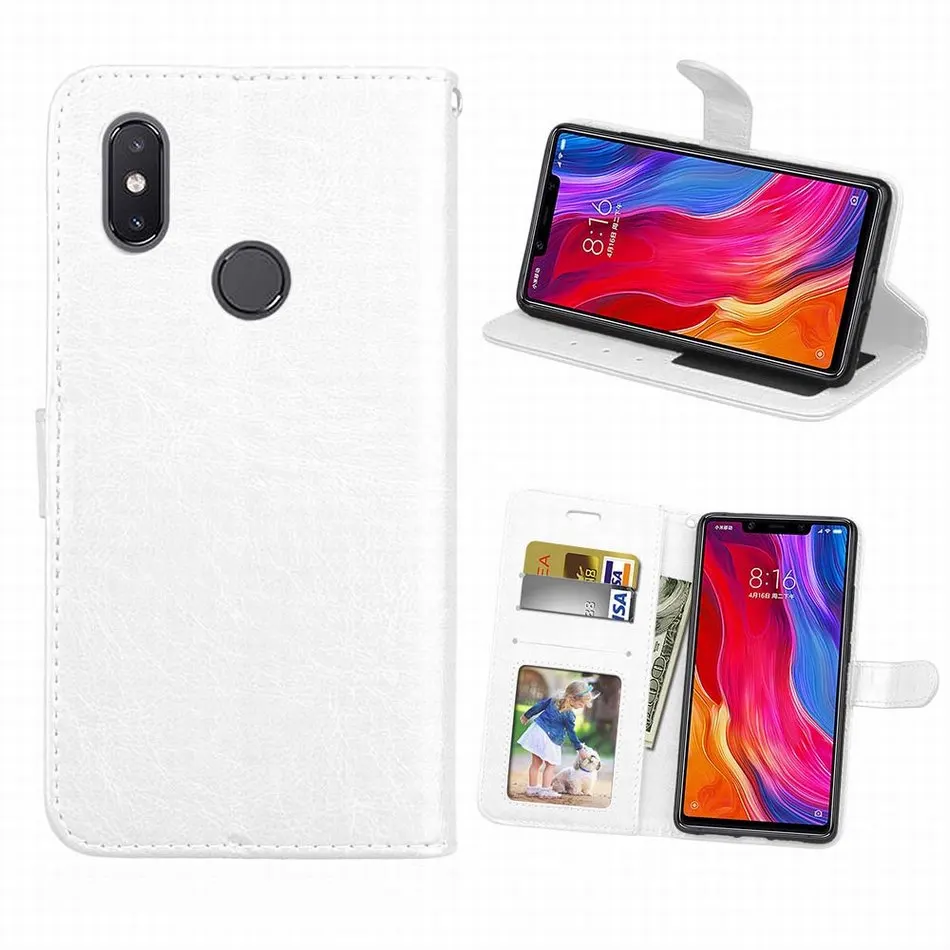 Простые чехлы для Xiaomi 8SE 8 Lite Max 3 Mix 2 S Poco F1 Play, простые чехлы-книжки для телефонов, чехол-книжка для Redmi 6A 6 Note 7 5 Pro Y2 S2 P08G