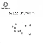 ABEC-5 10 шт. 693ZZ 693 ZZ 3x8x4 мм мини-шарикоподшипник миниатюрный радиальный шарикоподшипник 3*8*4 мм DT1