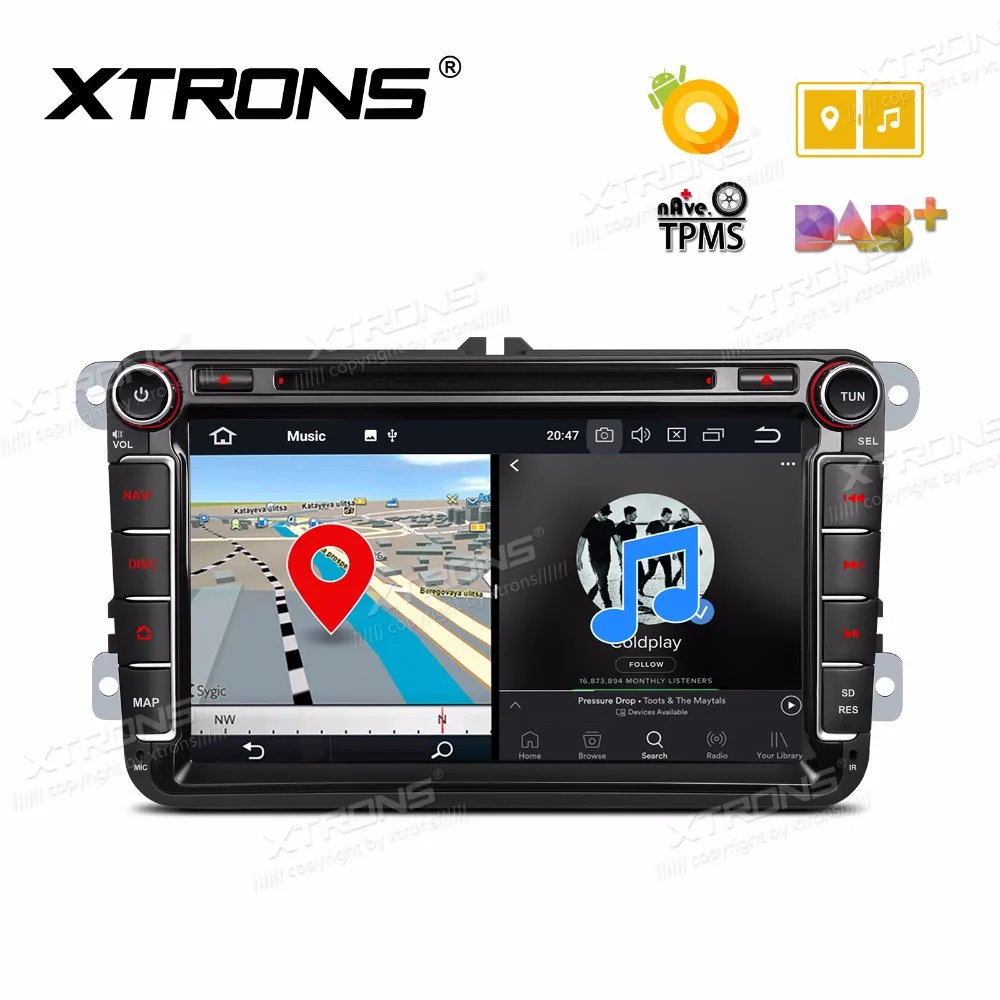 XTRONS 8 &quotAndroid Восьмиядерный автомобильный dvd плеер радио для VW Volkswagen Golf Passat Touran Tiguan
