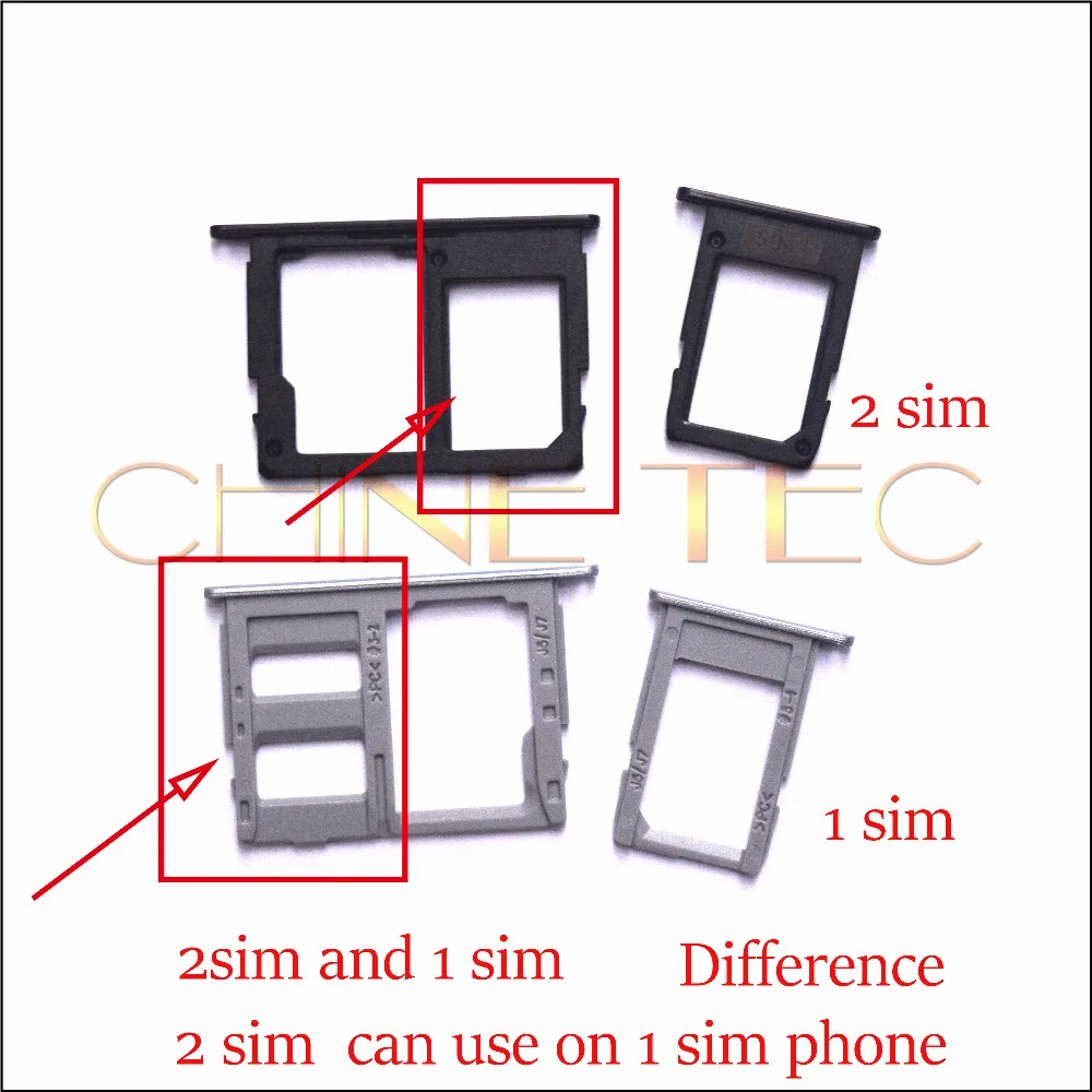 10 комплектов Nano SIM/Micro SIM карты лоток держатель Micro SD адаптер для Samsung Galaxy J3 J5 J7 2017/J330