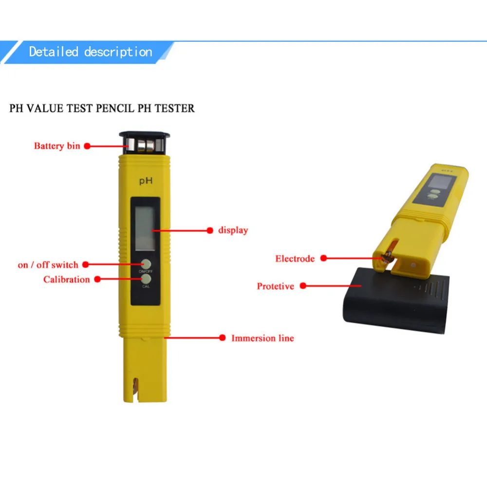 Цифровой ЖК дисплей измеритель PH Ручка Точность 0 01 аквариум бассейн Вода Вино