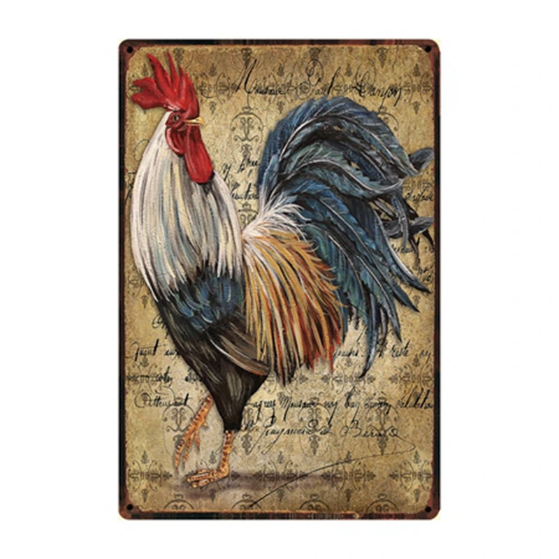 [Kelly66] Предупреждение куриные пересечения фермы свежие яйца металлический знак