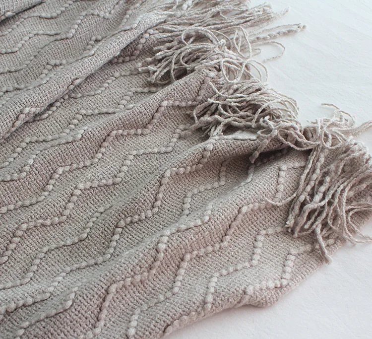 Прямая поставка вязаное одеяло пледы в европейском и американском стиле теплое