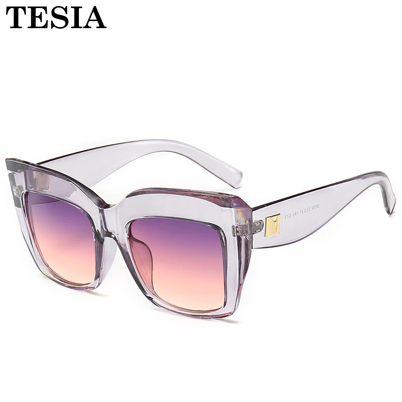 Солнцезащитные очки кошачий глаз женские Роскошные в толстой оправе с