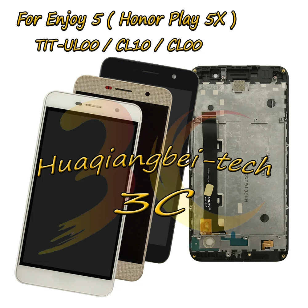 Полный ЖК дисплей с дигитайзером сенсорного экрана и рамкой для Huawei Enjoy 5 1 10 CL00 Honor