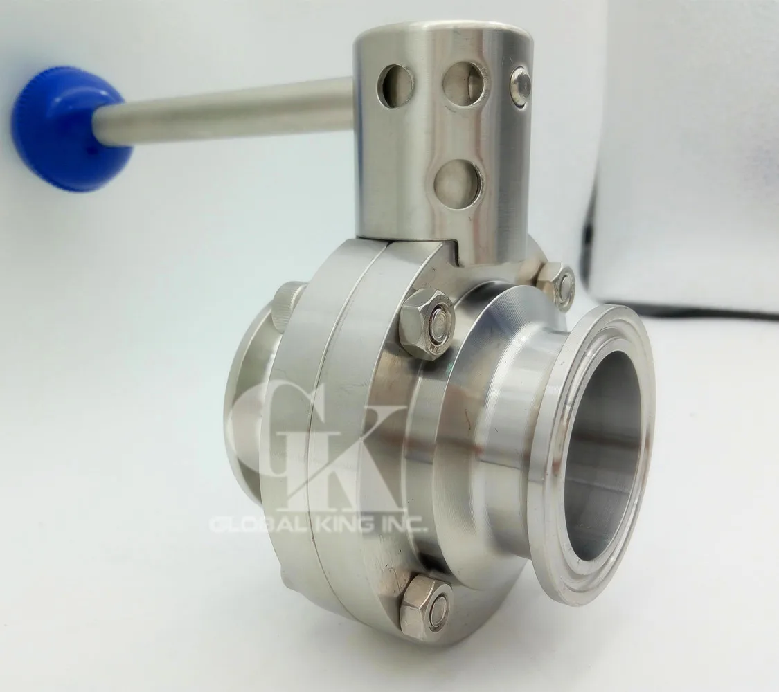 1.78 &quotСанитарно Нержавеющая сталь 304 бабочка Клапан tri-clamp силиконовые уплотнения