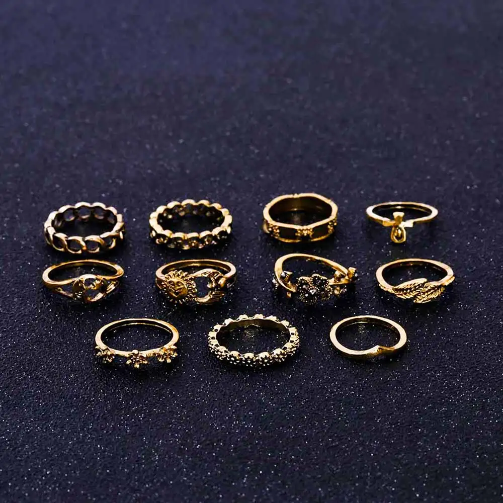 Женское свадебное кольцо FAMSHIN винтажное ажурное в богемном стиле с цветком и