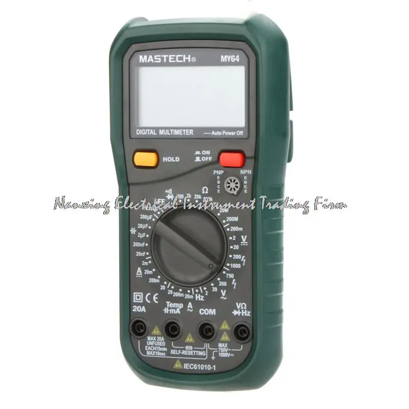 MASTECH MY64 цифровой мультиметр AC/DC DMM частота емкость измеритель температуры тест er w/hFE Тест Амперметр Multimetro