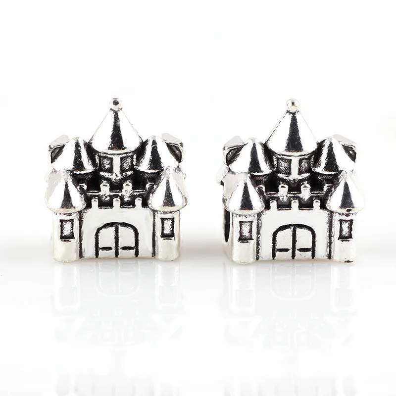 10 шт. много старинного серебра покрытые бусинами из сплава милое рукоделие