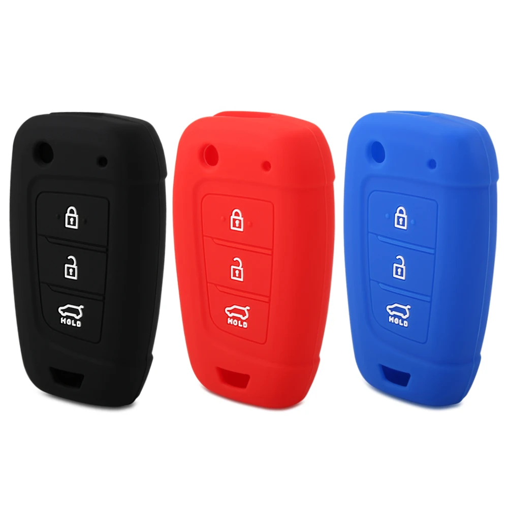 Чехол для автомобильных ключей с 3 кнопками силиконовый чехол складной Elantra Solaris
