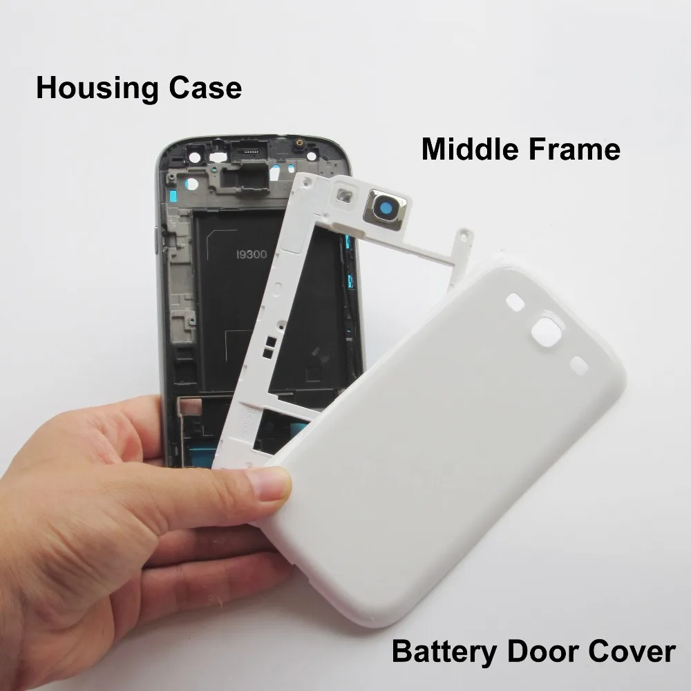 Заменить Запчасти для samsung Galaxy S3 I9300 полный Корпус запасных внешний Стекло