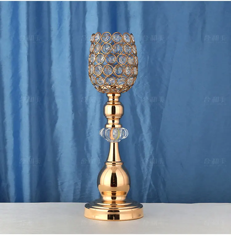 

51cm Tall cyrstal Table Centerpiece metal candle holder Wedding Props