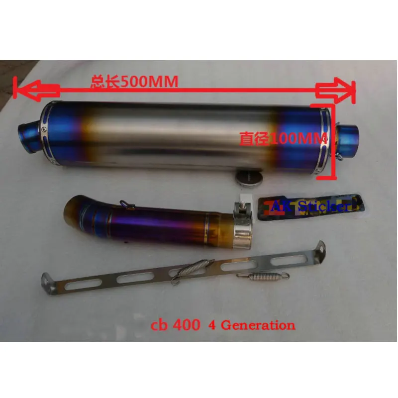 Индивидуальные titanium alloy OVER gp мотоцикл выхлопной трубы для honda CB400 CB 400 cb400 дб убийца