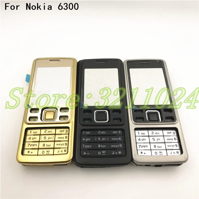 Для Nokia 6300 корпус крышка дверная рама+ задняя крышка батареи+ клавиатура+ логотип