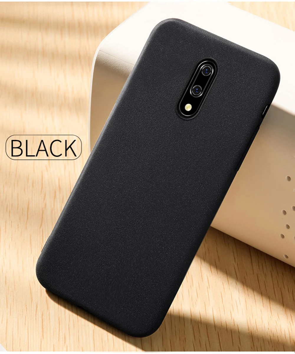 BK Матовый песчаник силиконовый чехол для телефона для Oneplus 7 Pro 5T 5 3 One Plus 6T 6 Oneplus7 Мягкий матовый ТПУ защитный чехол - Цвет: BK
