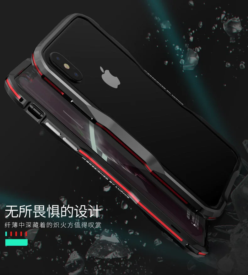 Для iphone 11 Pro MAX 7 8 Plus X XR XS чехол роскошный чехол Бампер Тонкий Жесткий 3D 360 Защитный корпус металлический бампер алюминиевая рамка