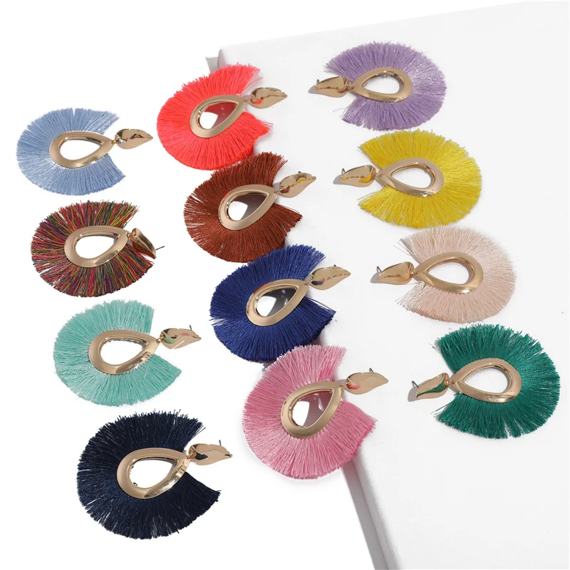 JOUVAL большие серьги с кисточками женские массивные модные ювелирные изделия для