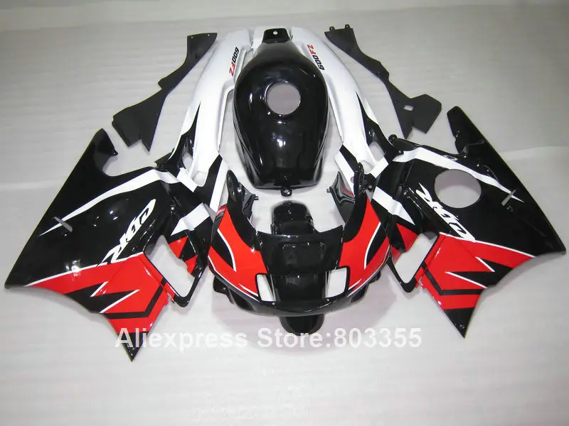 Хороший комплект обтекателей для HONDA CBR600 F2 1994 1993 1992 1991 cbr-600 (красный черный)