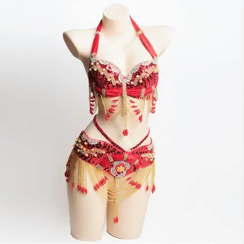 Женский костюм для танца живота комплект из 2 предметов топ с бюстгальтером и