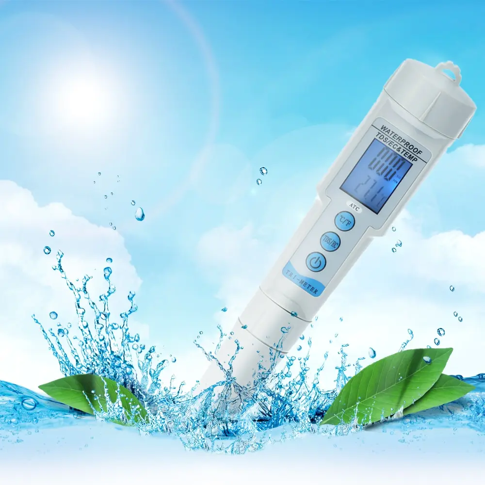 

3 in 1 Pen Type aquarium drink Water Quality Tester Analyzer Multi-parameter Waterproof water Monitor EC&TDS Meter Acidometer