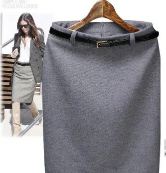 Юбка карандаш женская с завышенной талией Офисная модная прямая утепленная до