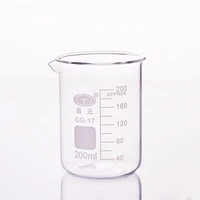 10pcs beaker in low formcapacity 200mlouter diameter65mmheight90mmlaboratory beaker