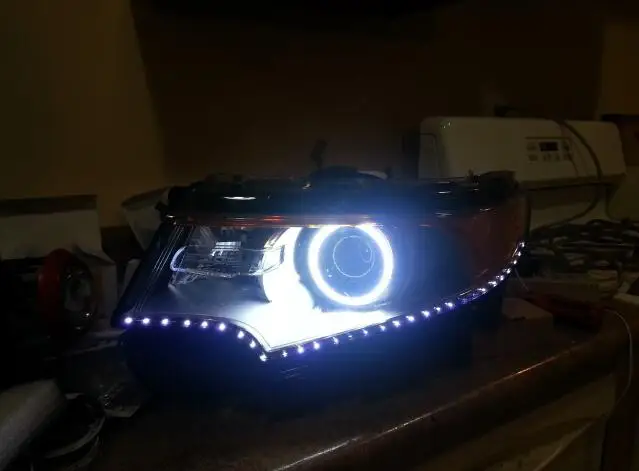 Для Ford Edge 2011 2012 RGB светодиодный головной фонарь кольца ангельские глаза демона с