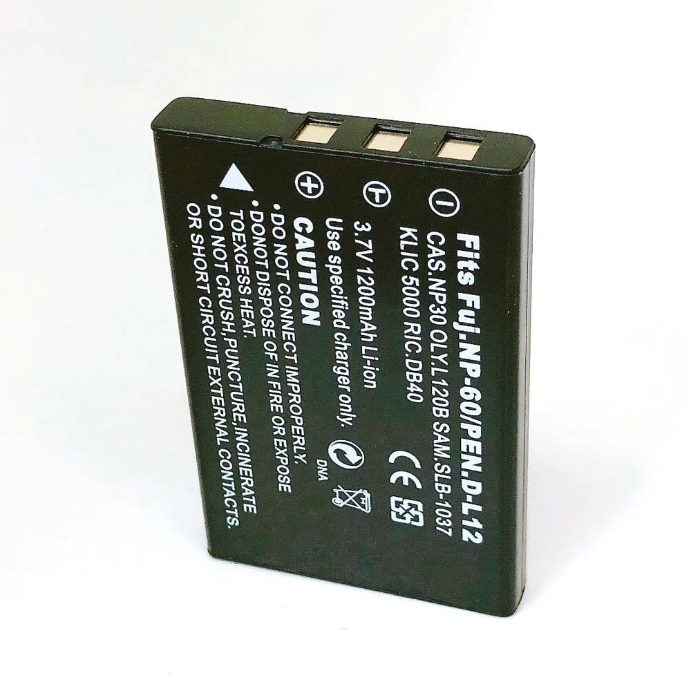 NP-60 FNP-60 NP60 SLB-1137 SLB-1037 KLIC-5000 D-Li2 Li-20B NP-30 DB-40 PDR-BT3 Аккумулятор для FUJIFILM PENTAX Kodak OLYMPUS