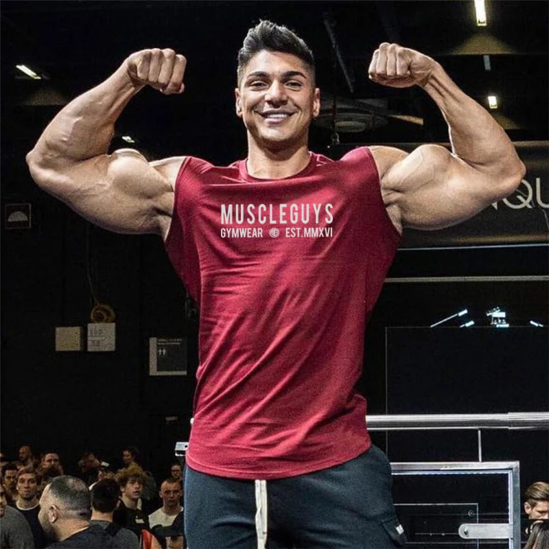 

Новинка лета 2023, брендовые майки для бодибилдинга, мужские майки для фитнеса, одежда для спортзала, мужская рубашка без рукавов, жилет