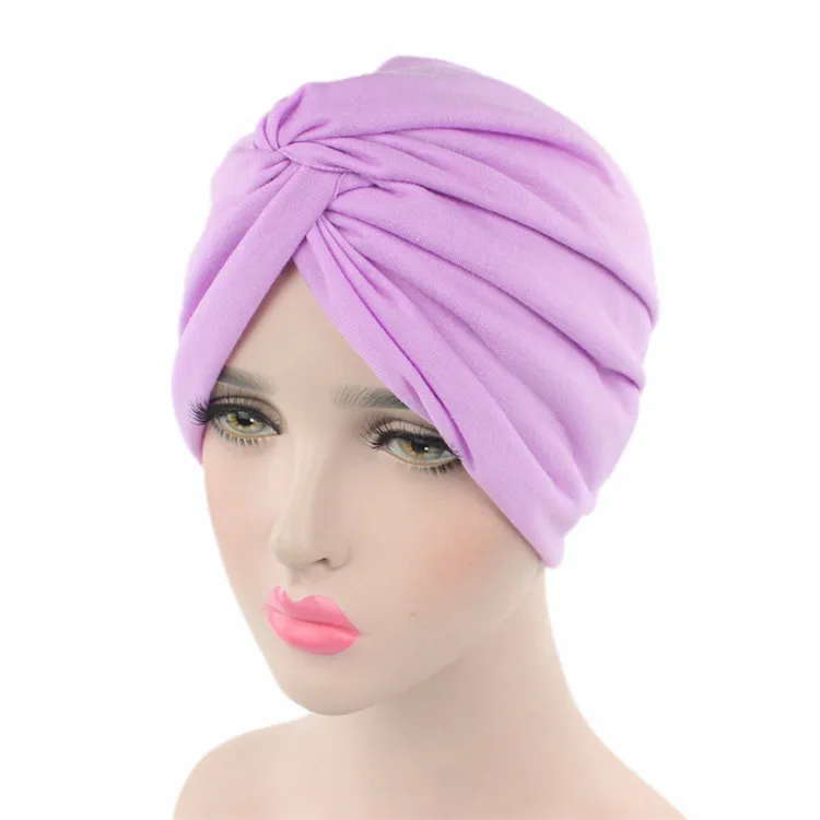 Light Purple Haimeikang Модные женские уличные эластичные Твист Тюрбан Йога Спорт головной убор головные повязки Кепка chemo аксессуары для волос для женщин - Цвет: Light Purple