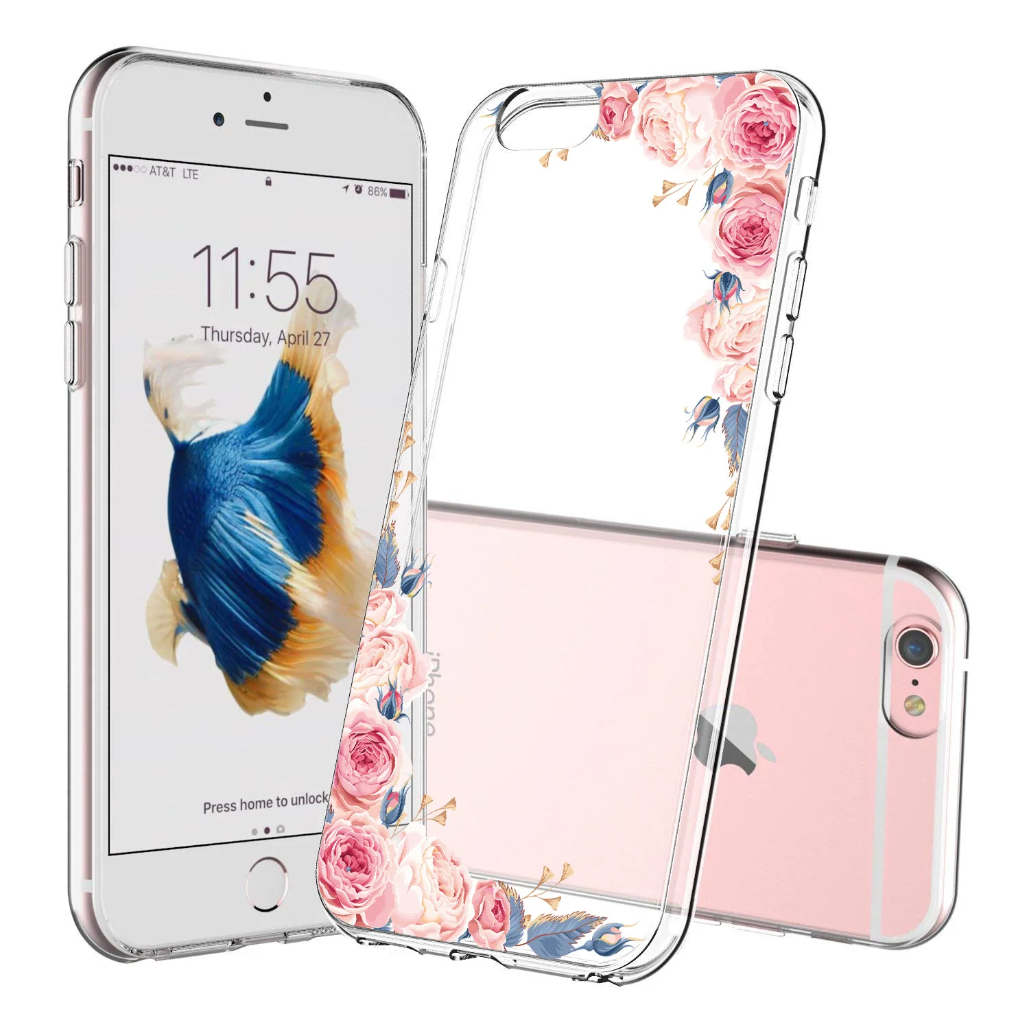 Чехол для мобильного телефона с цветочным рисунком iPhone X XR XS Max Мягкая силиконовая