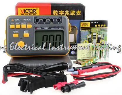 Цифровой тестер сопротивления изоляции Victor VC60E + Мегаомметр Измеритель