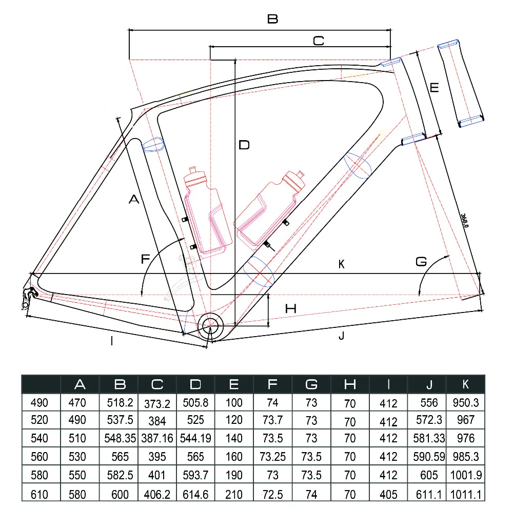 

FM099 Max Tire 30C Carbon Road Frame Aero Carbon Endurance Disc Brake Flat Mount Bicycle Frameset Racing Bike frame