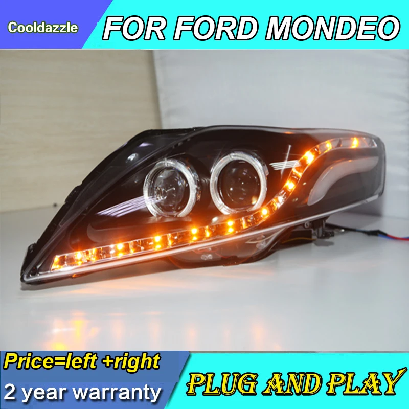 Светодиодный движущийся Поворотный Светильник для FORD Mondeo светодиодный фар 2007 2008